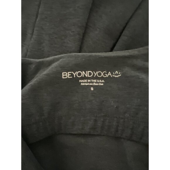 Beyond Yoga Black Midi Dress With Square Neckline & Side Slit - Picture 6 of 7